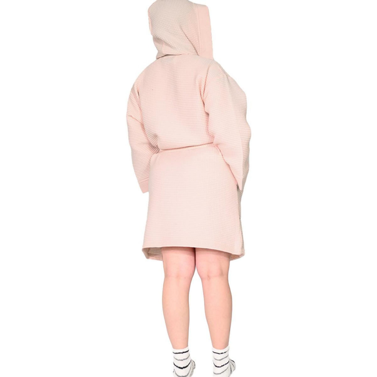 Sensei Maison Peignoir mi-long nid d'abeille SPA CAPUCHE