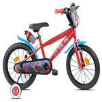 Spiderman Vélo enfant 16'' SPIDERMAN / MARVEL pour enfant de 100 cm à 125 cm avec 2 freins, plaque avant, bidon arrière et pneus gonflables !