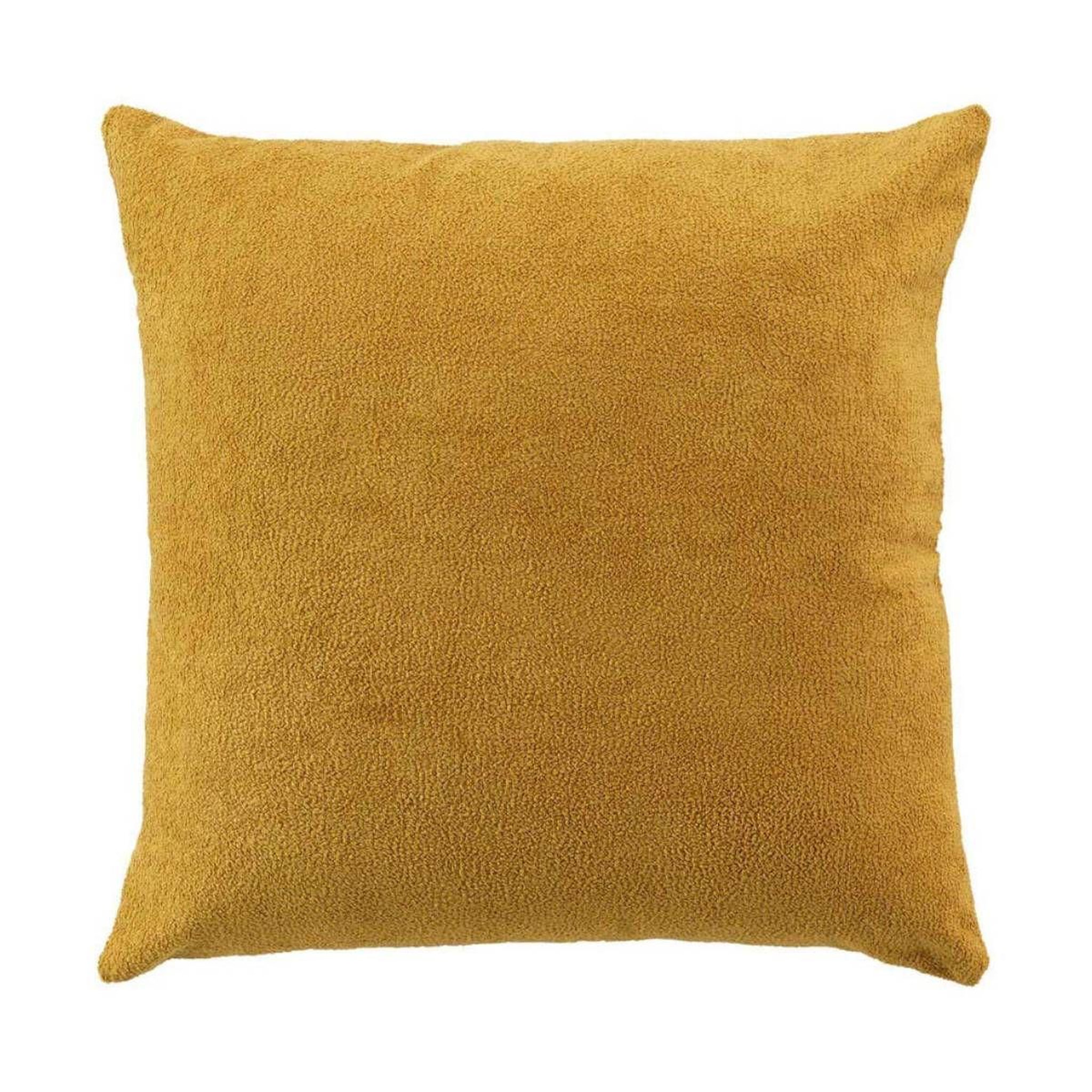 Douceur d'Intérieur Coussin déco bouclette  tessa  45x45cm jaune