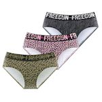 FREEGUN Lot de 3 culottes fille Leopard. Coloris disponibles : Beige