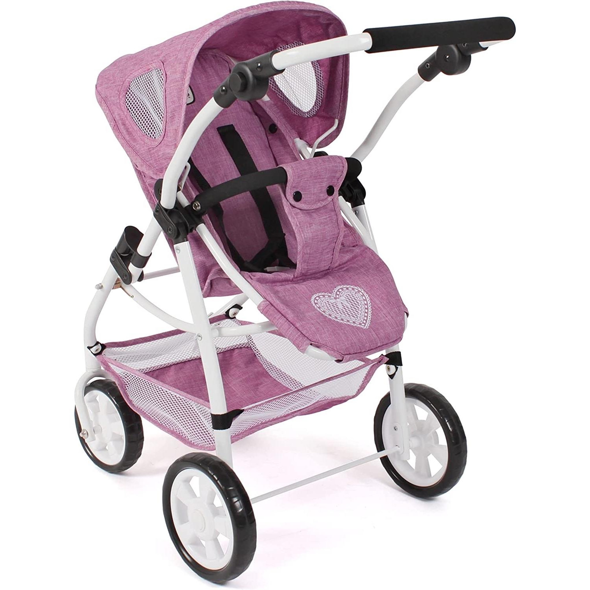 Voir la diapositive 4 : BAYER CHIC 2000 Poussette pour poupées 3 en 1 EMOTION jean rose