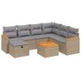 Voir la diapositive 2 : VIDAXL Salon de jardin avec coussins 8pcs melange beige resine tressee