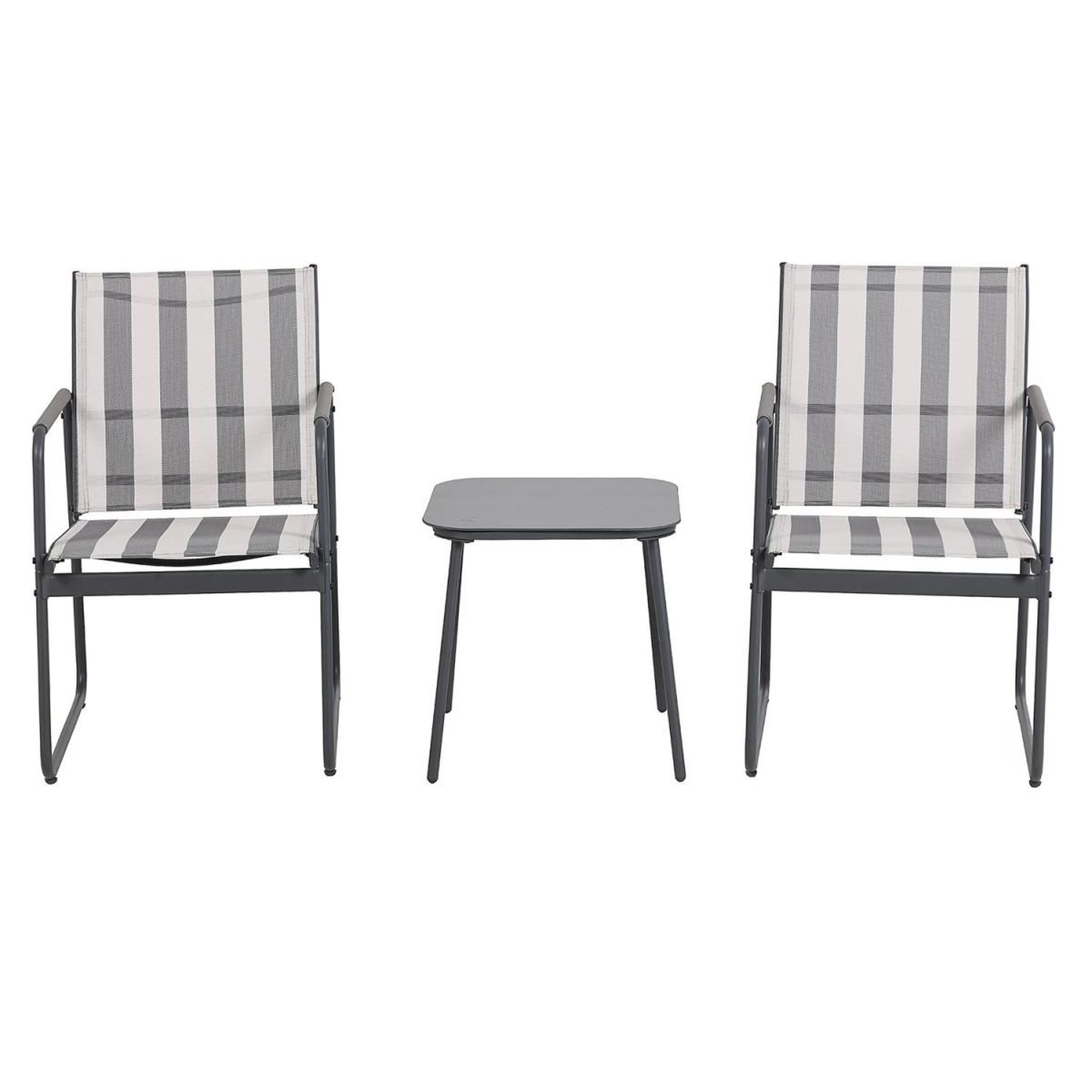 Voir la diapositive 2 : The Home Deco Factory Salon de jardin 3 pièces  namur  82cm gris