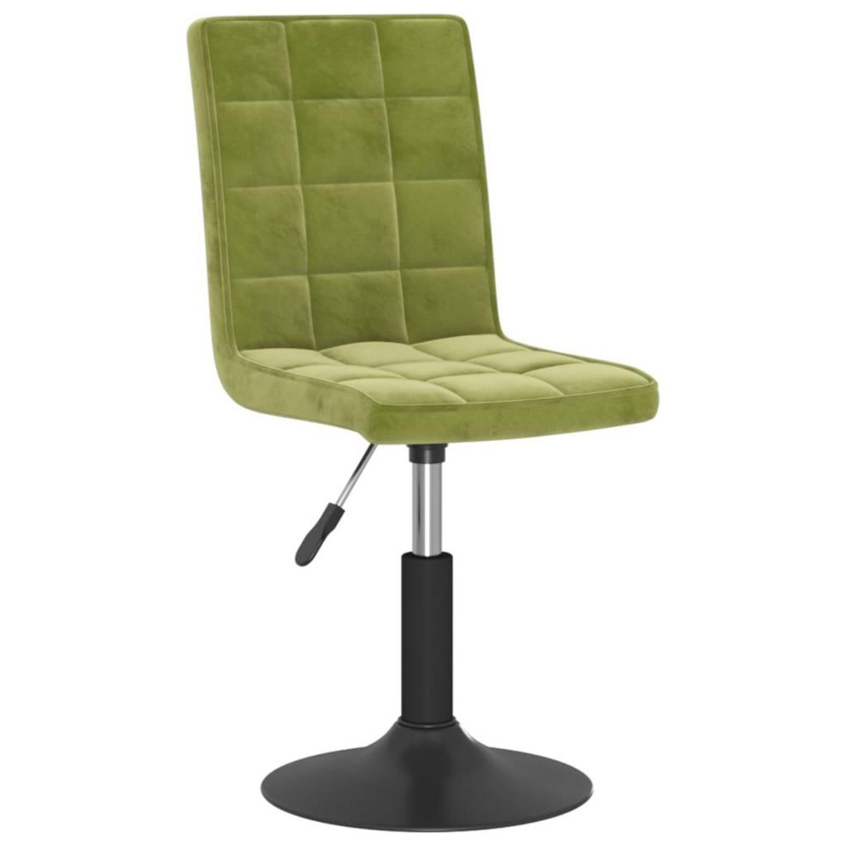 VIDAXL Chaises pivotantes a manger lot de 6 vert clair velours