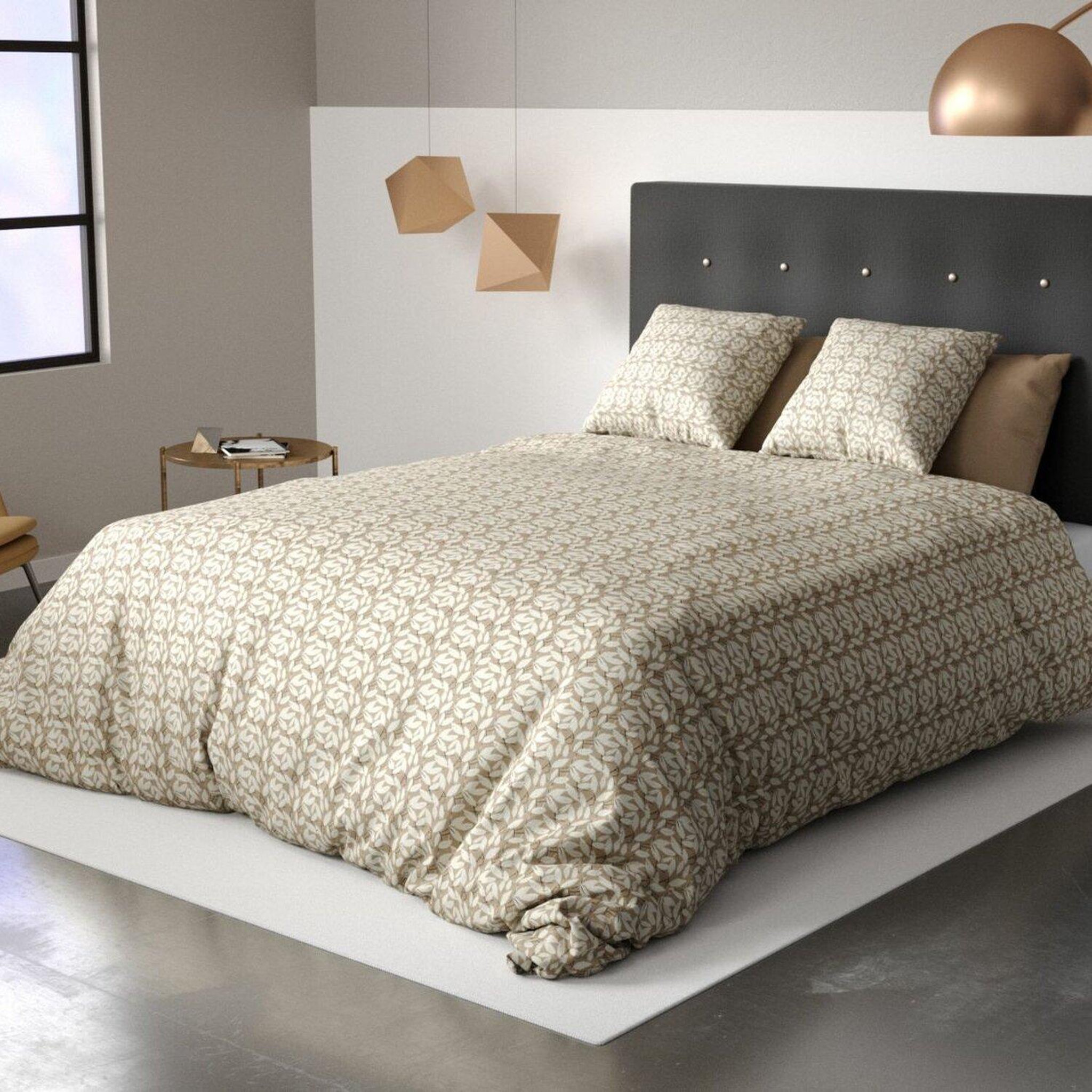 Voir la diapositive 4 : Les Ateliers du Linge Parure housse de couette 100%polyester 60gsm, carmel