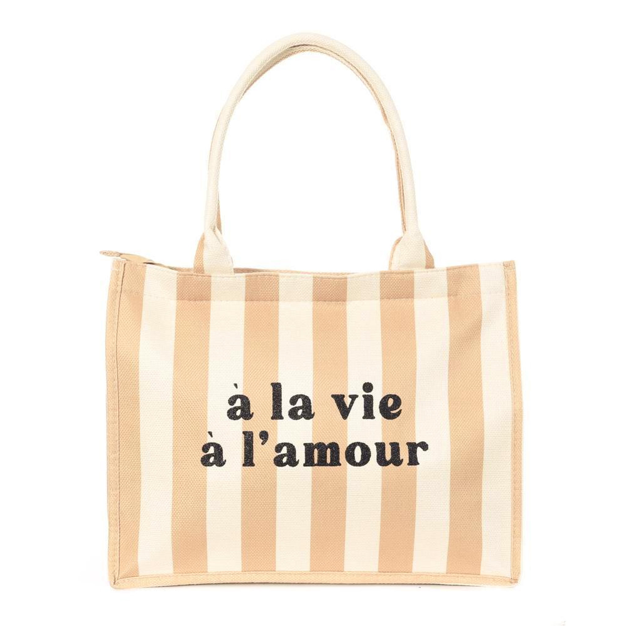 Voir la diapositive 2 : GERARD PASQUIER Sac de plage taupe/blanc gérard pasquier amour
