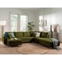 Voir la diapositive 4 : LISA DESIGN Rune - canapé panoramique - avec pouf d'appoint - 7 places - style scandinave - droit