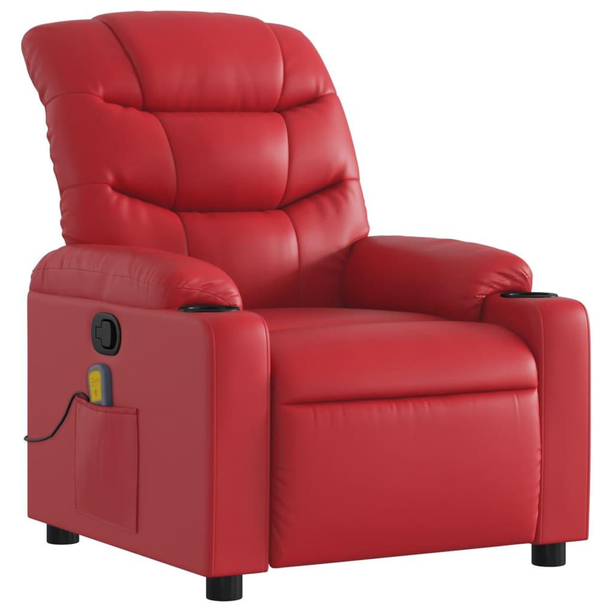 Voir la diapositive 3 : VIDAXL Fauteuil de massage inclinable rouge similicuir