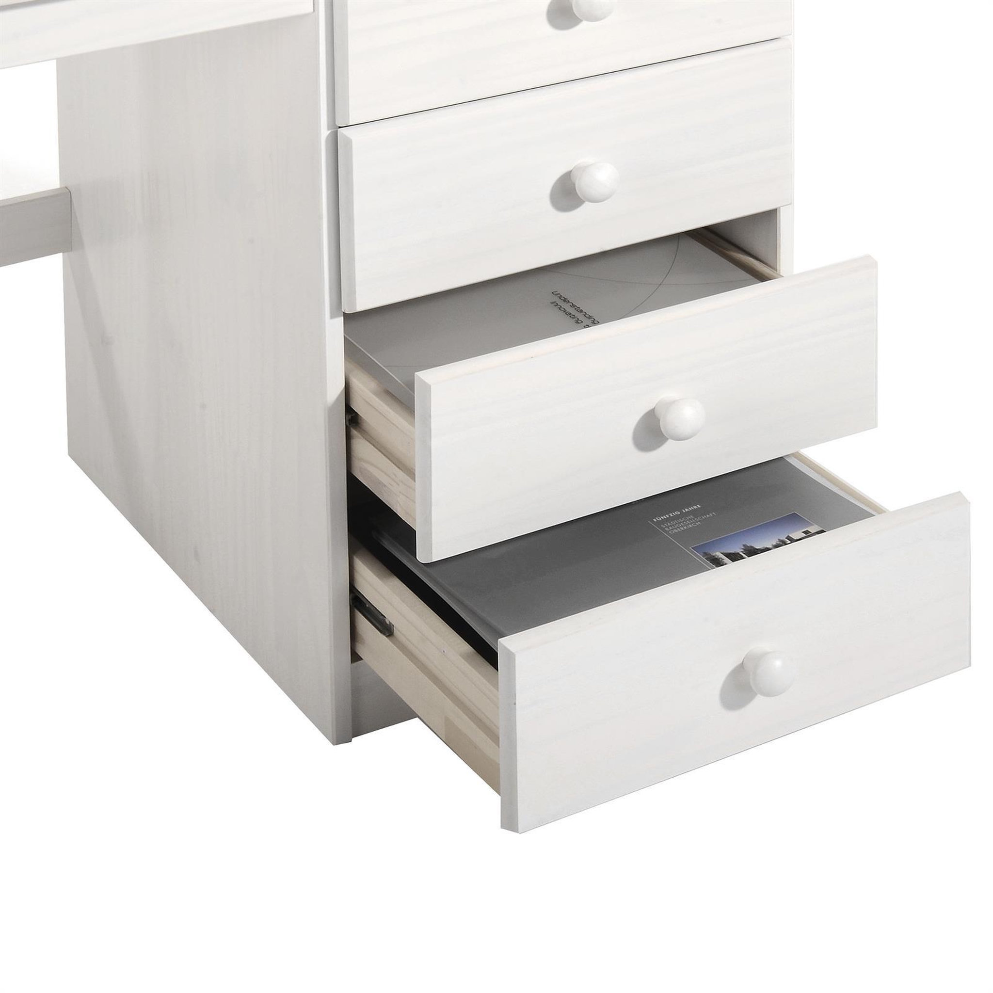 Voir la diapositive 3 : IDIMEX Bureau en pin MANAGER, 2 coloris disponibles
