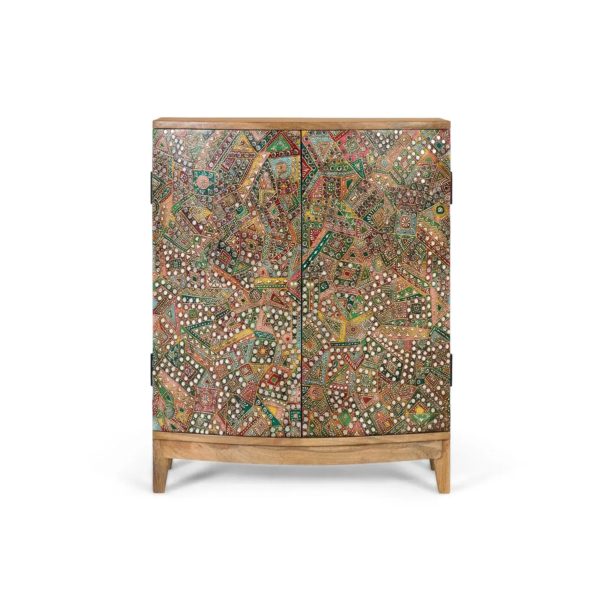 GINER Y COLOMER SL Meuble d'appoint en bois de manguier 65 cm style boho ethnique