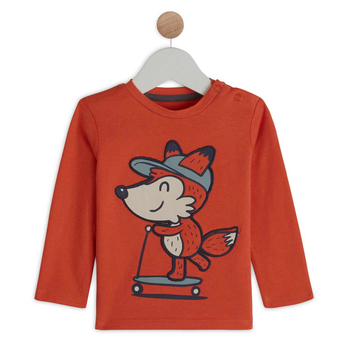 INEXTENSO T-shirt manches longues renard bébé garçon
