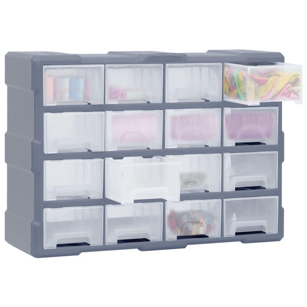 VIDAXL Organisateur multi-tiroirs avec 16 tiroirs centraux 52x16x37 cm
