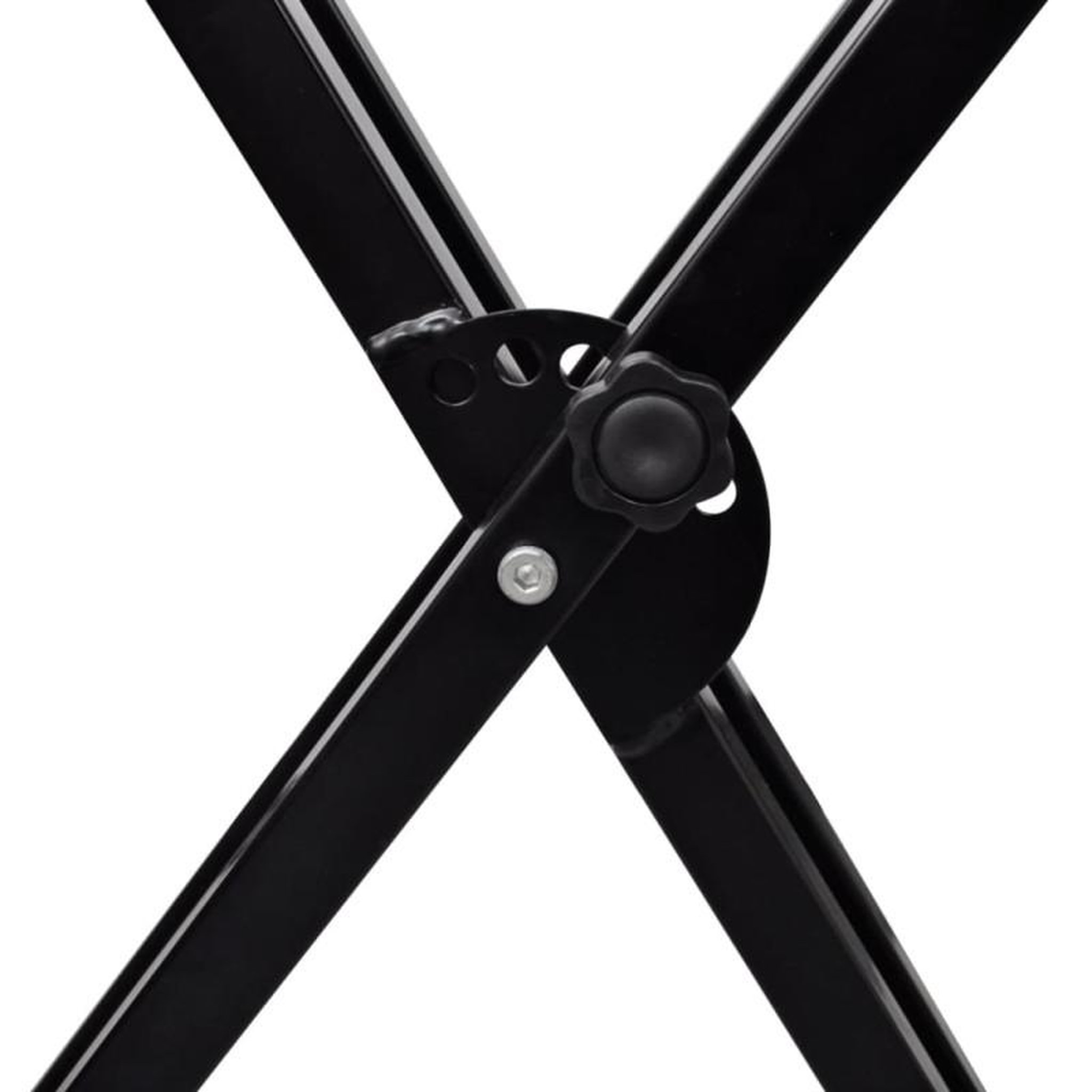 Voir la diapositive 4 : VIDAXL Support de clavier réglable double barre en X