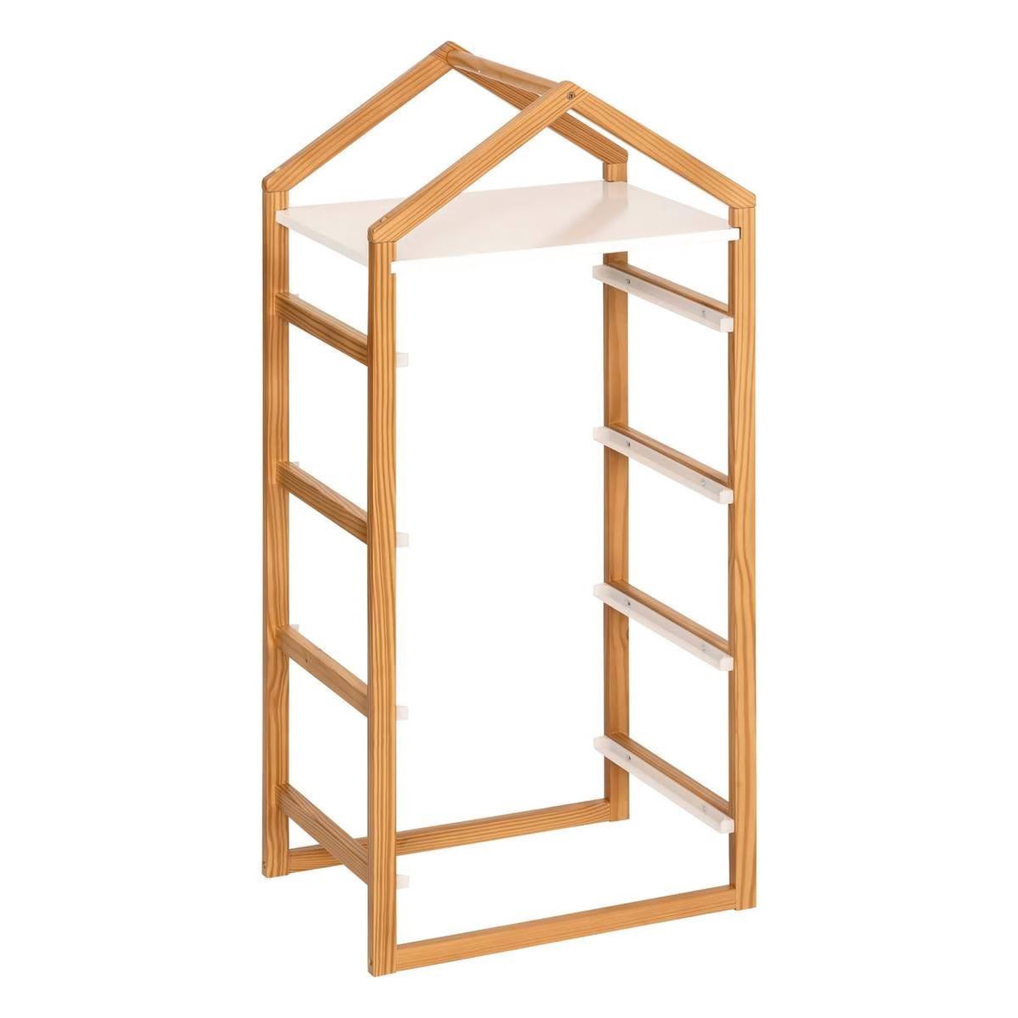 Voir la diapositive 2 : Atmosphera Kids Meuble de rangement 4 bacs  bako  94cm blanc