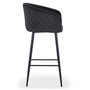 Voir la diapositive 3 : Paris Prix Tabouret de Bar en Velours  Kandi  106cm Noir