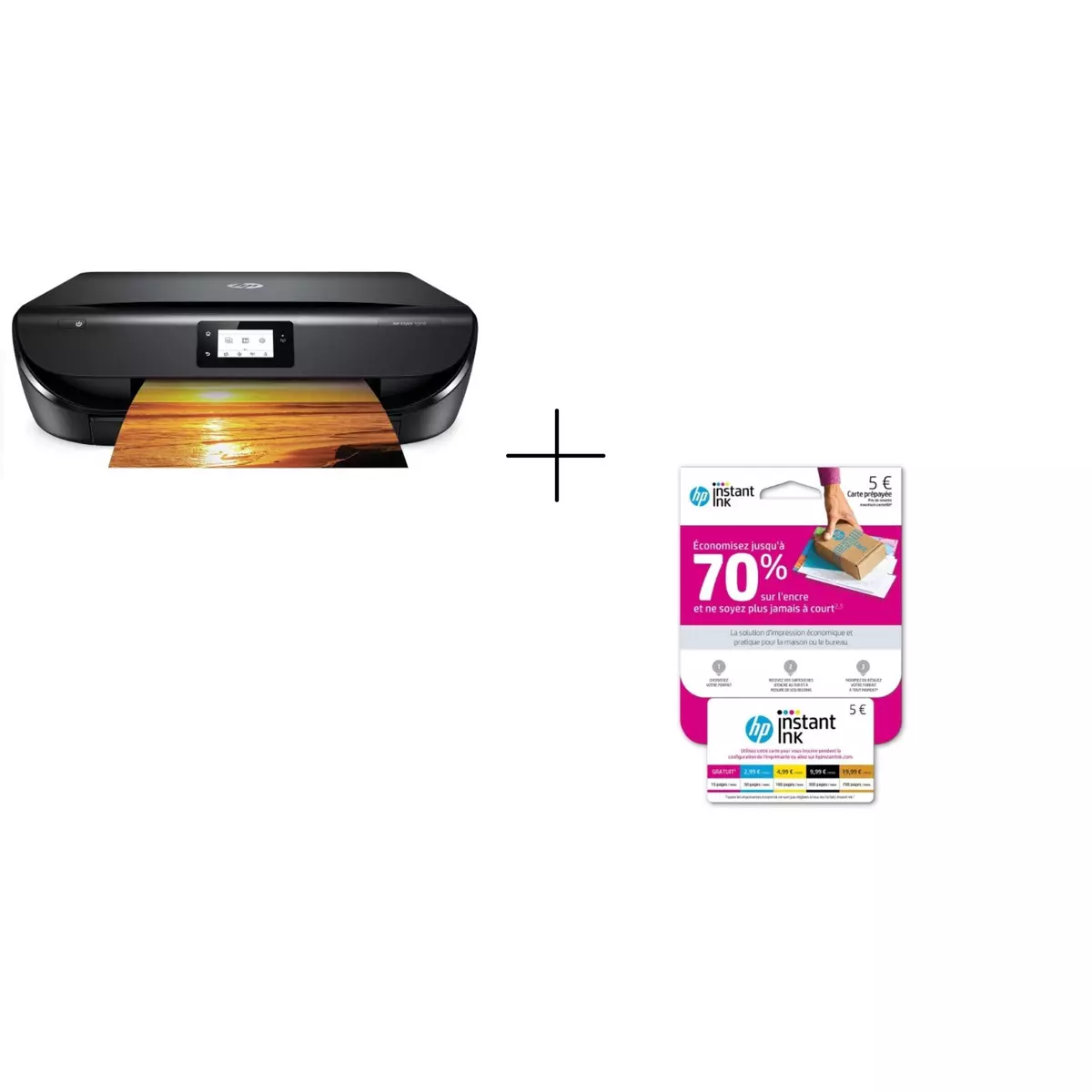HP Imprimante multifonction - jet d'encre thermique - Wifi - ENVY 5010 + Carte prépayée Instant Ink offerte
