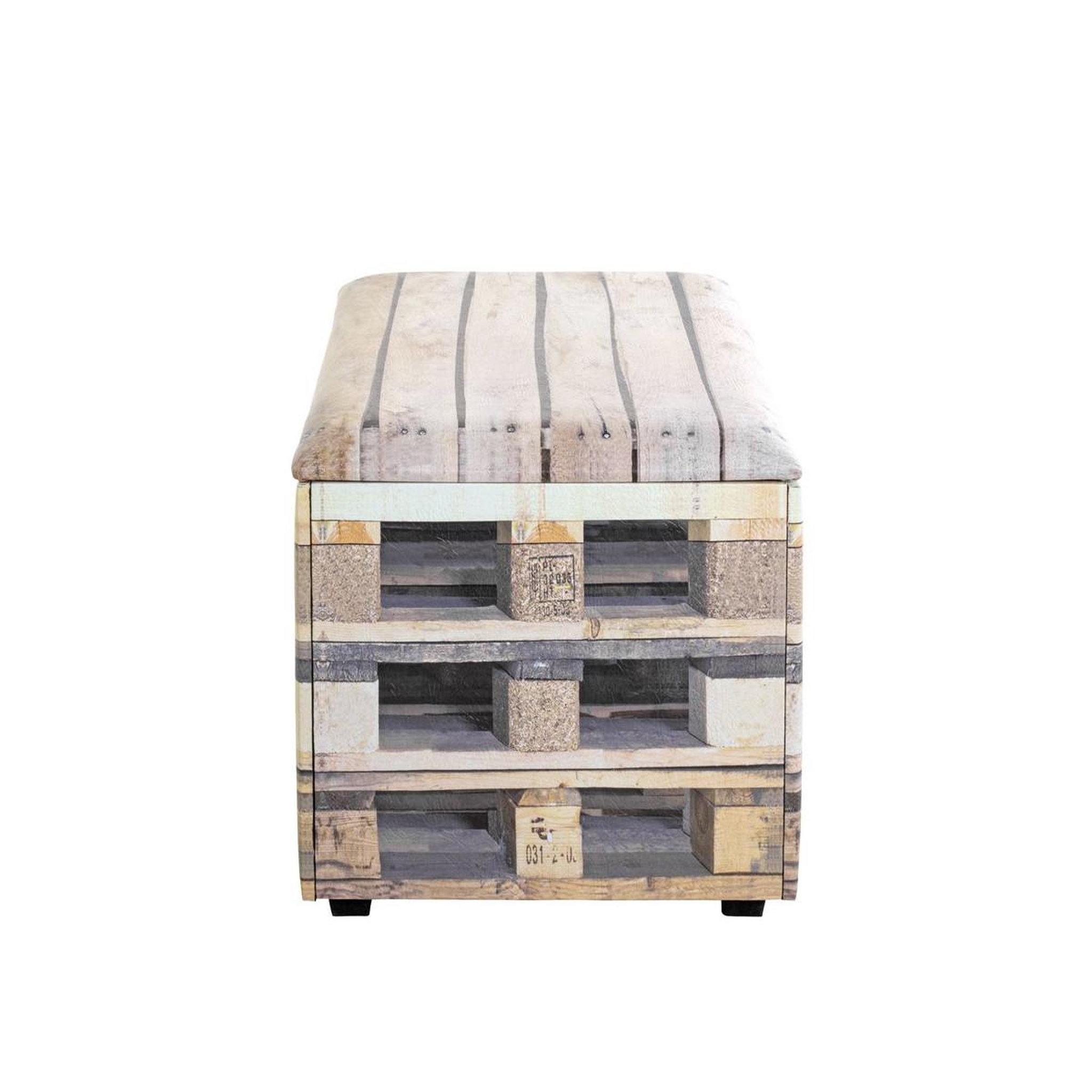Voir la diapositive 3 : Paris Prix Coffre de Rangement Vintage  Palette II  65cm Marron