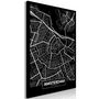 Voir la diapositive 1 : Paris Prix Tableau Imprimé  Dark Map of Amsterdam
