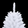 Voir la diapositive 5 : VIDAXL Sapin de Noël artificiel a charnieres avec support blanc 120 cm