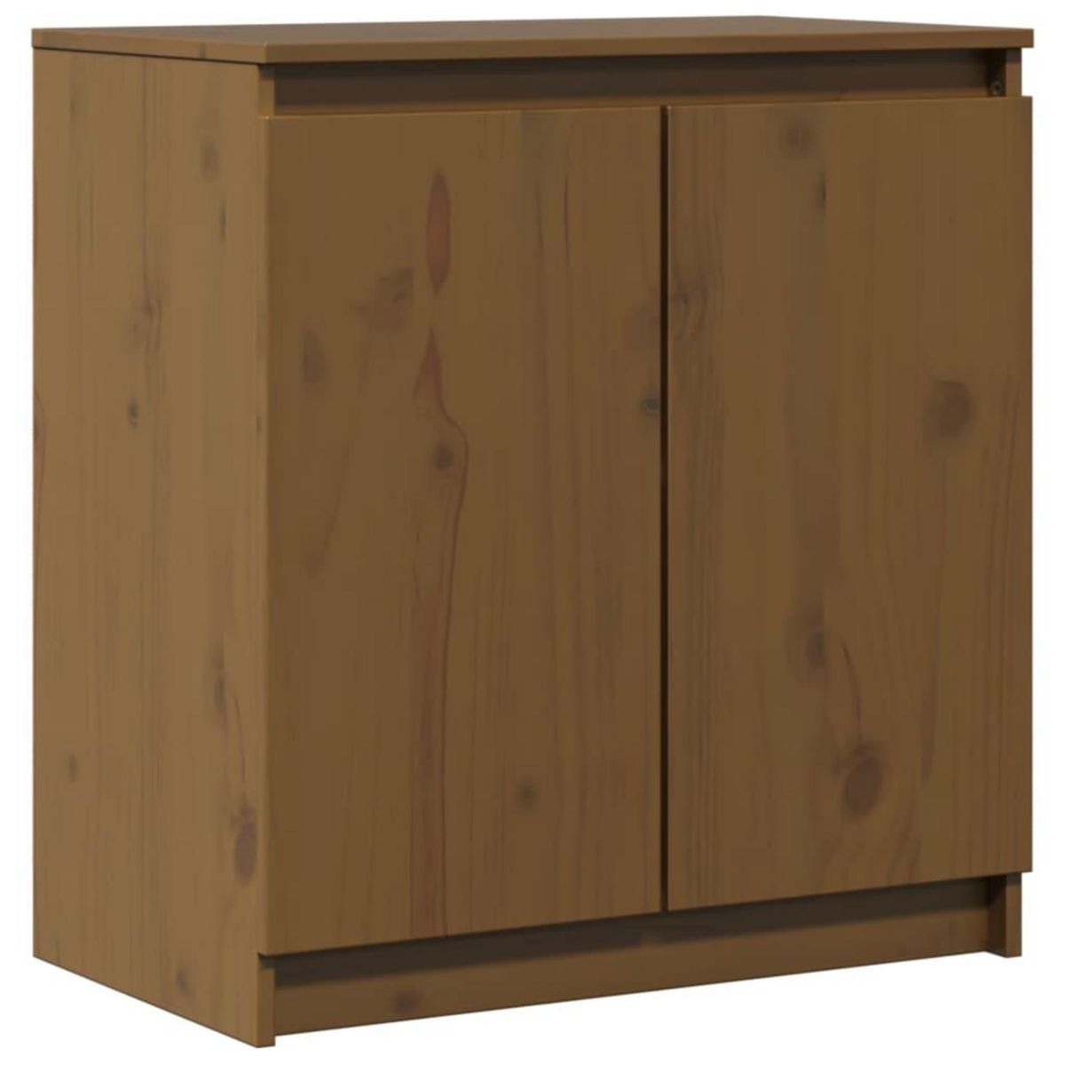 VIDAXL Armoire laterale marron miel 60x36x65 cm bois de pin massif