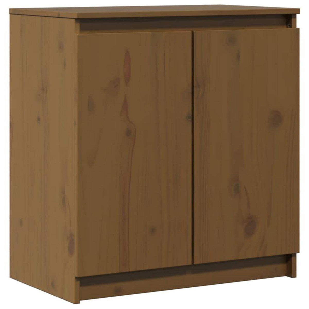 VIDAXL Armoire laterale marron miel 60x36x65 cm bois de pin massif
