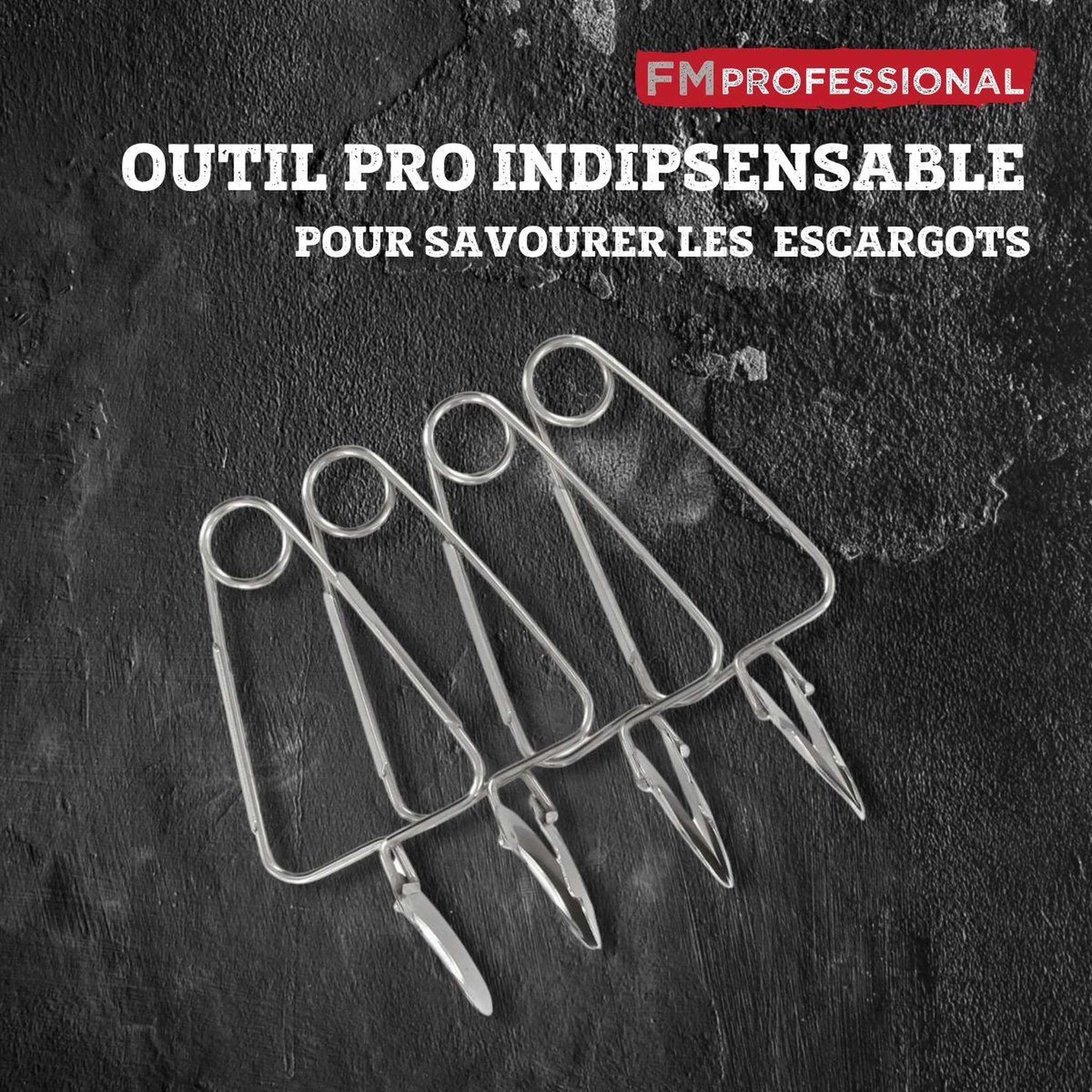 Voir la diapositive 6 : FM PROFESSIONAL Lot de 4 pinces à escargot fm professional