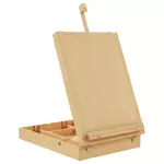 VINSETTO Mallette chevalet professionnel de table inclinaison réglable 5 compartiments de rangement bois de hêtre
