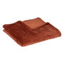 Voir la diapositive 1 : ATMOSPHERA Plaid Doux Uni  Flanel  125x150cm Terracotta