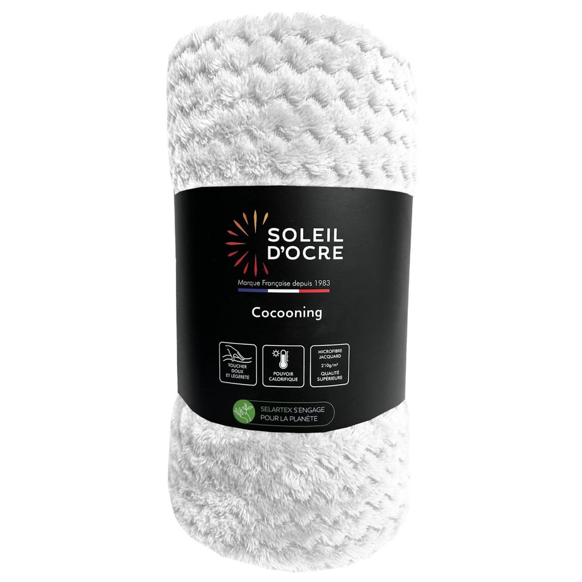 SOLEIL D'OCRE Couverture, Plaid microfibre COCOONING, par Soleil d'Ocre