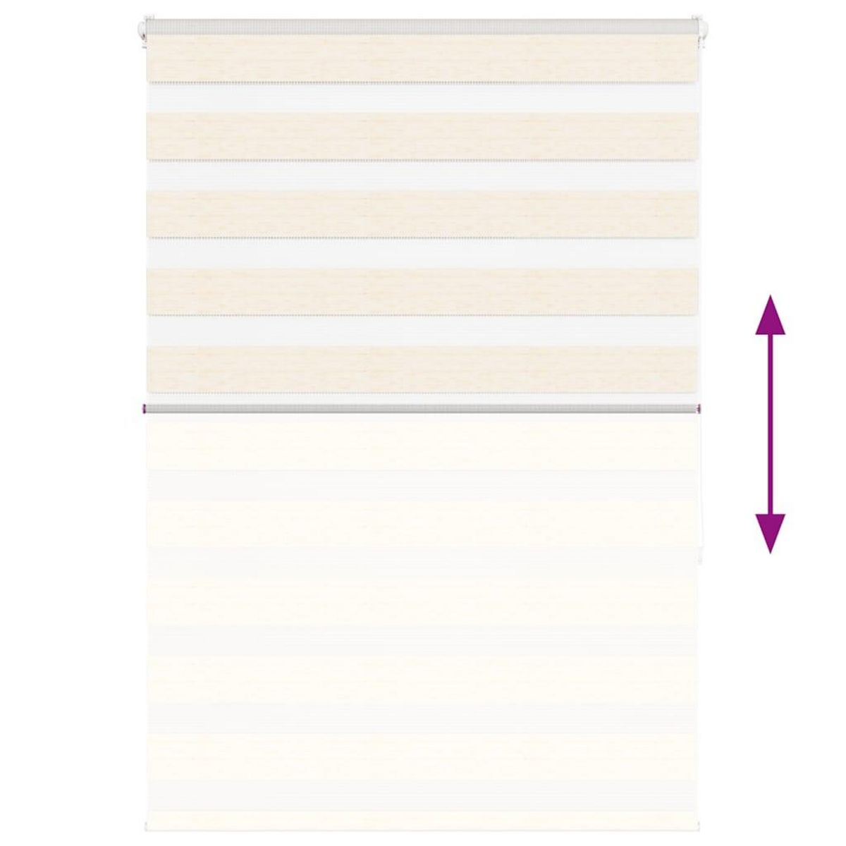 VIDAXL Store zebre beige marbre largeur du tissu 95,9 cm polyester