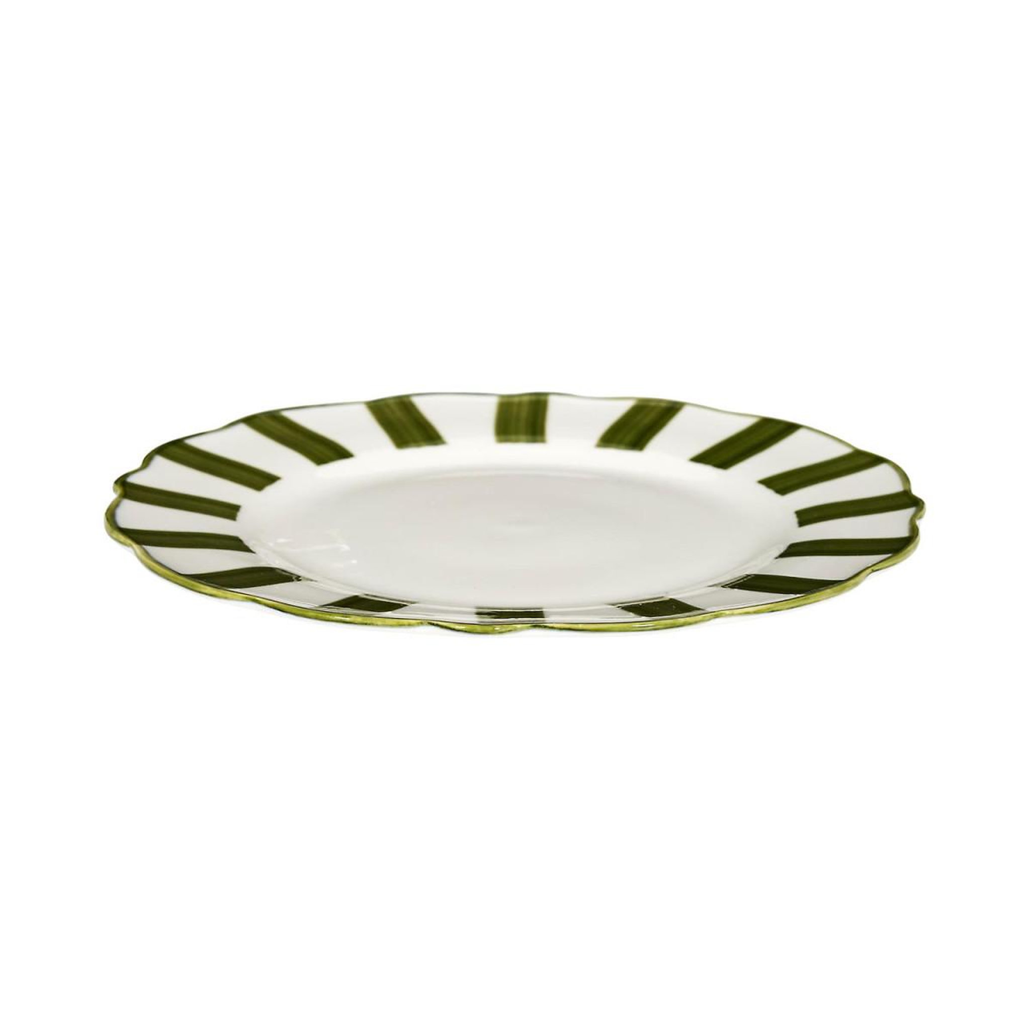 Voir la diapositive 2 : COOK CONCEPT Lot de 6 assiettes à dessert  cleo  19cm vert & blanc