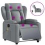 Voir la diapositive 2 : VIDAXL Fauteuil de massage inclinable electrique gris clair tissu