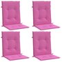 Voir la diapositive 3 : VIDAXL Coussins de chaise a dossier bas lot de 4 rose tissu