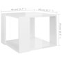 Voir la diapositive 6 : VIDAXL Table basse Blanc brillant 40x40x30 cm Bois d'ingenierie