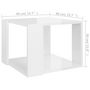 Voir la diapositive 6 : VIDAXL Table basse Blanc brillant 40x40x30 cm Bois d'ingenierie