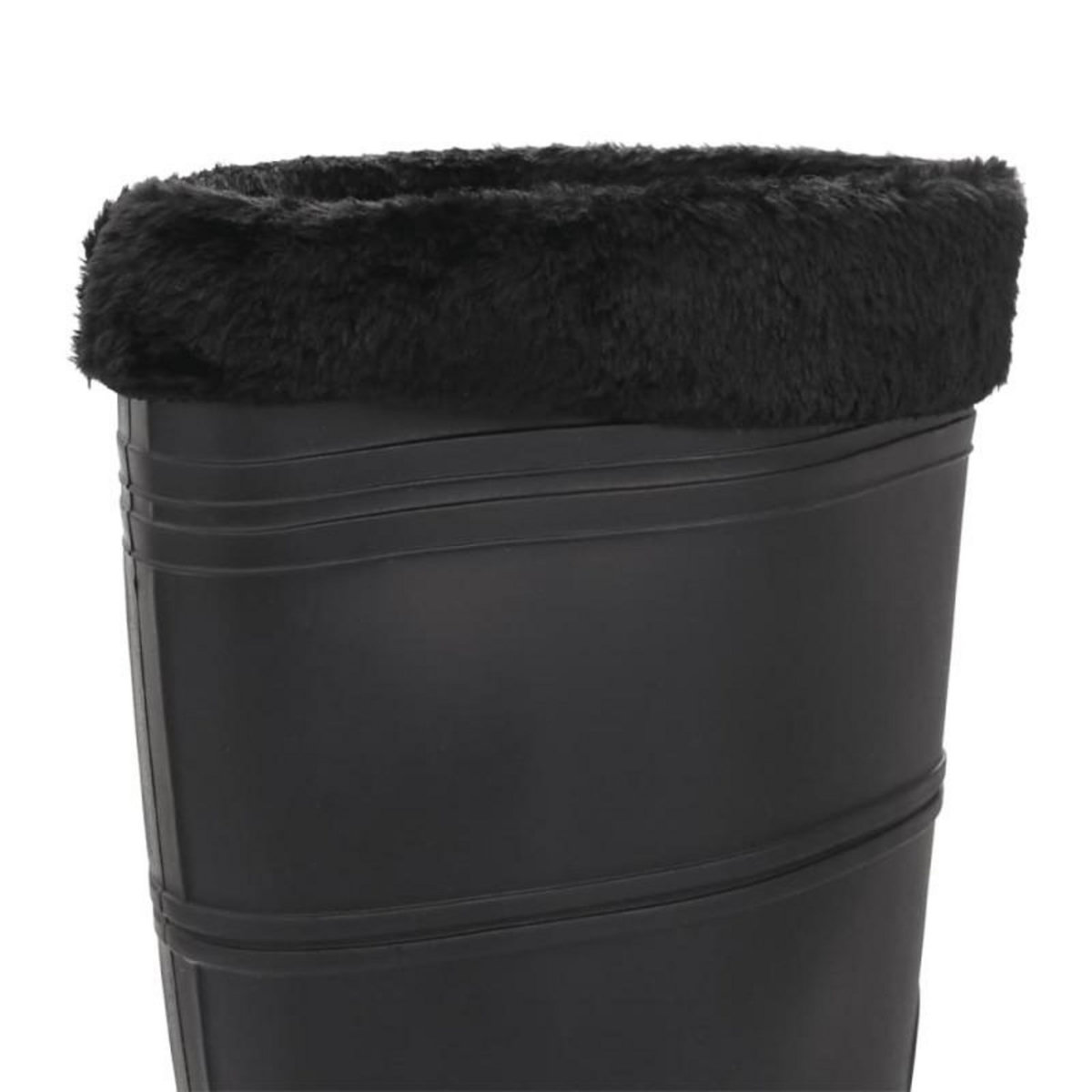 VIDAXL Bottes de pluie avec chaussettes amovibles noir taille 45 PVC