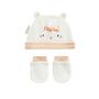 Voir la diapositive 1 : Petit Béguin Bonnet bébé et moufles anti-griffures Miss Plume