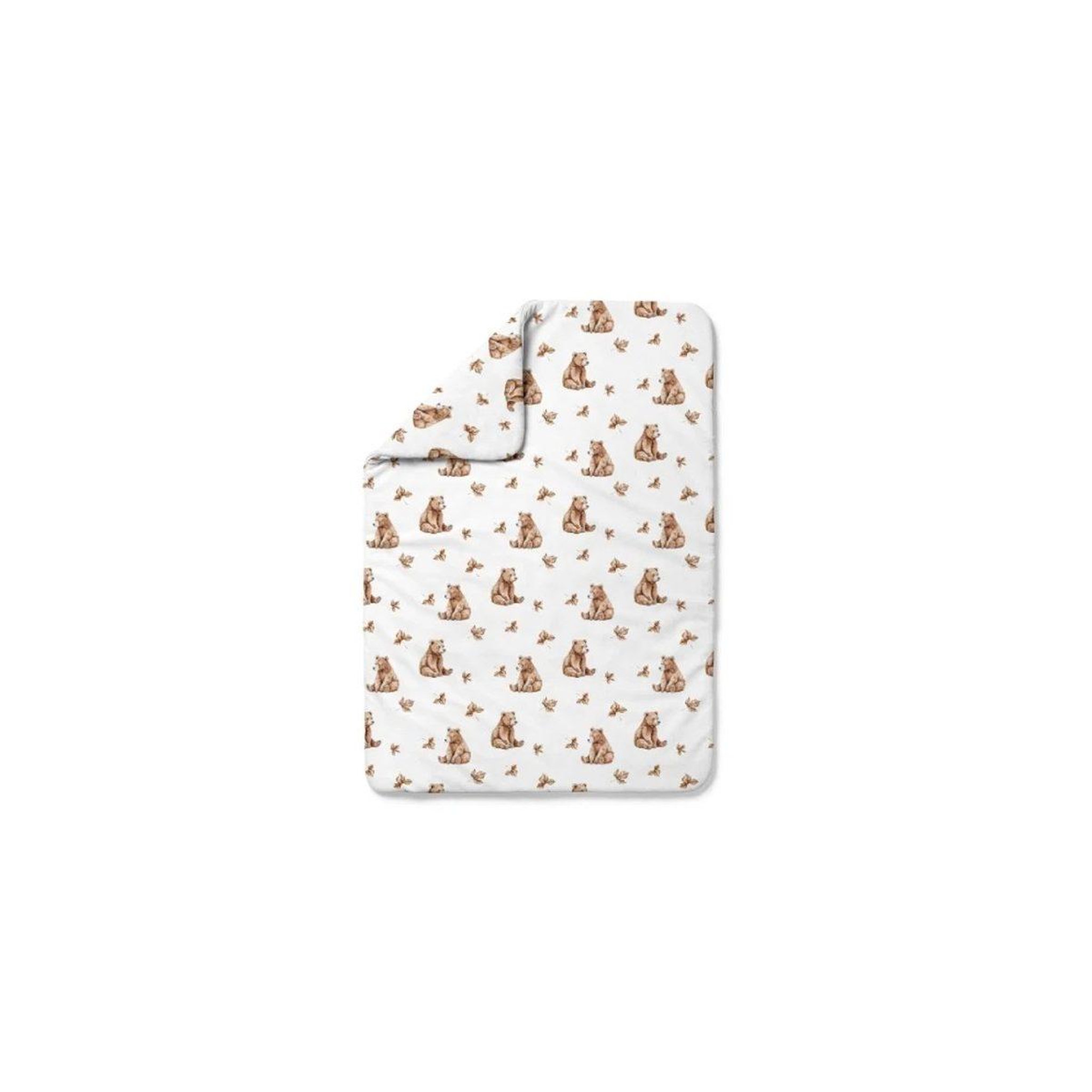 WALDIN Couette bébé 100 × 75 cm - motif oursons, blanc