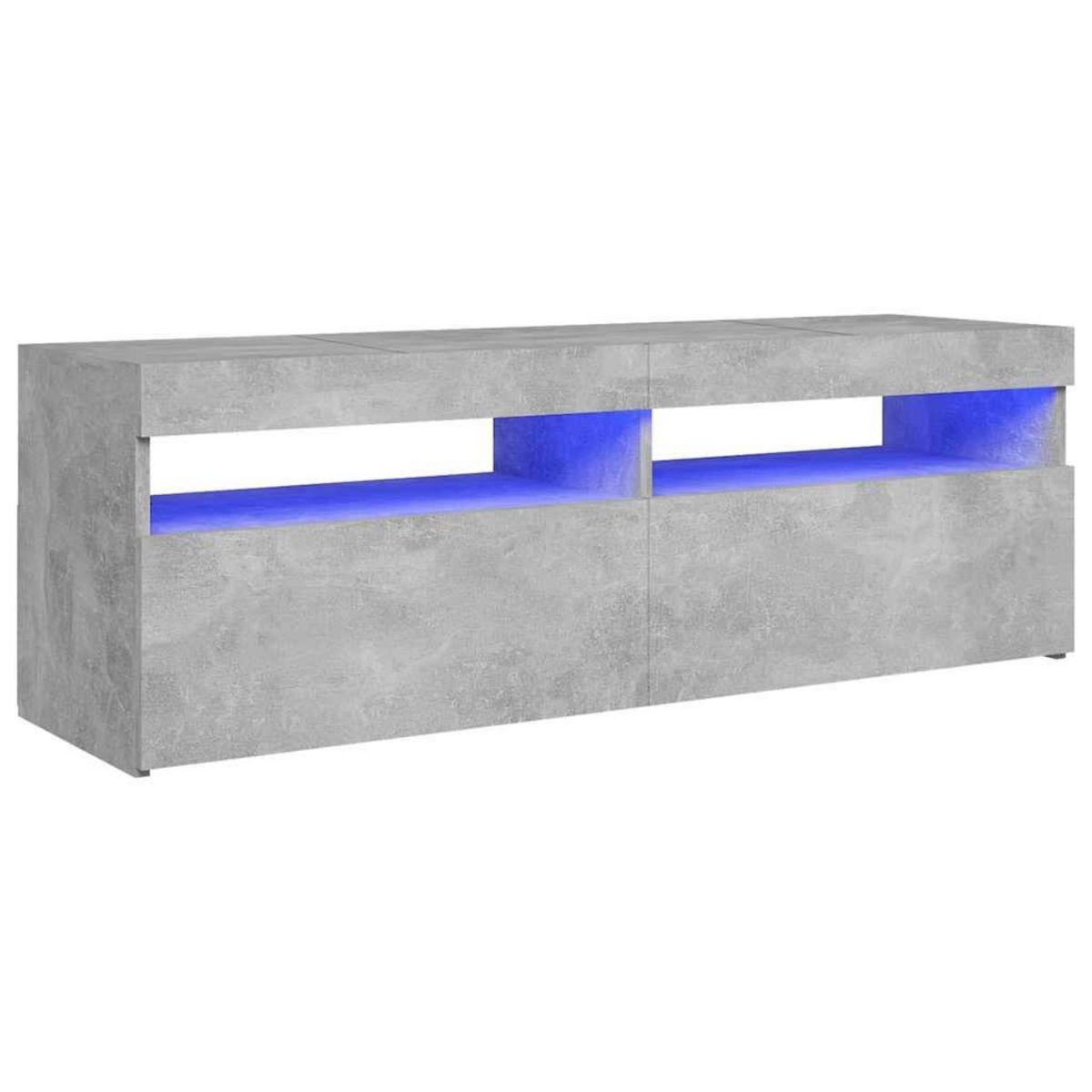 VIDAXL Meuble TV avec lumieres LED gris beton 120x35x40 cm