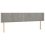 Voir la diapositive 2 : VIDAXL Tete de lit avec oreilles Gris clair 183x16x78/88 cm Velours