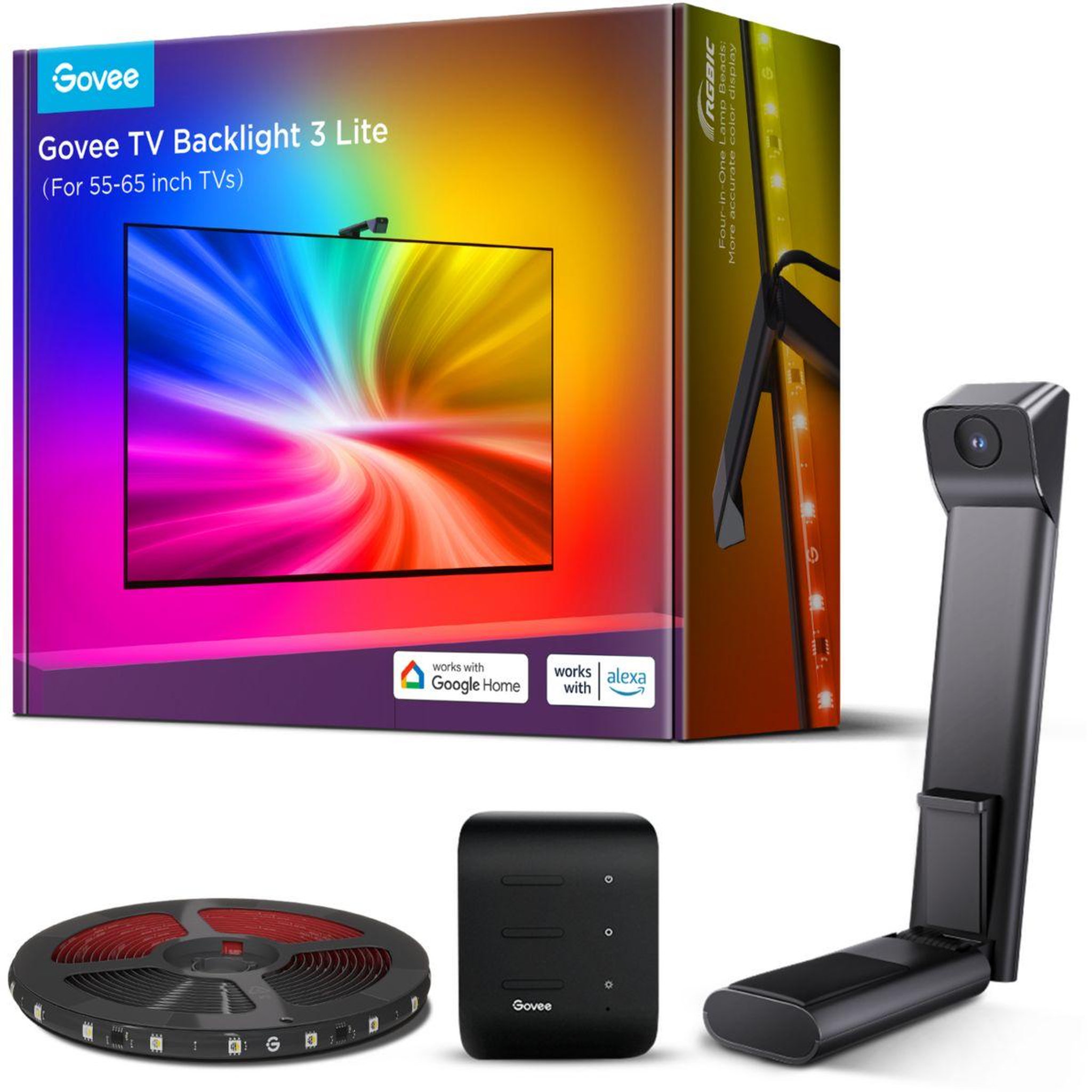 Voir la diapositive 3 : GOVEE Bandeau led retroéclairage led tv avec camera 55 65