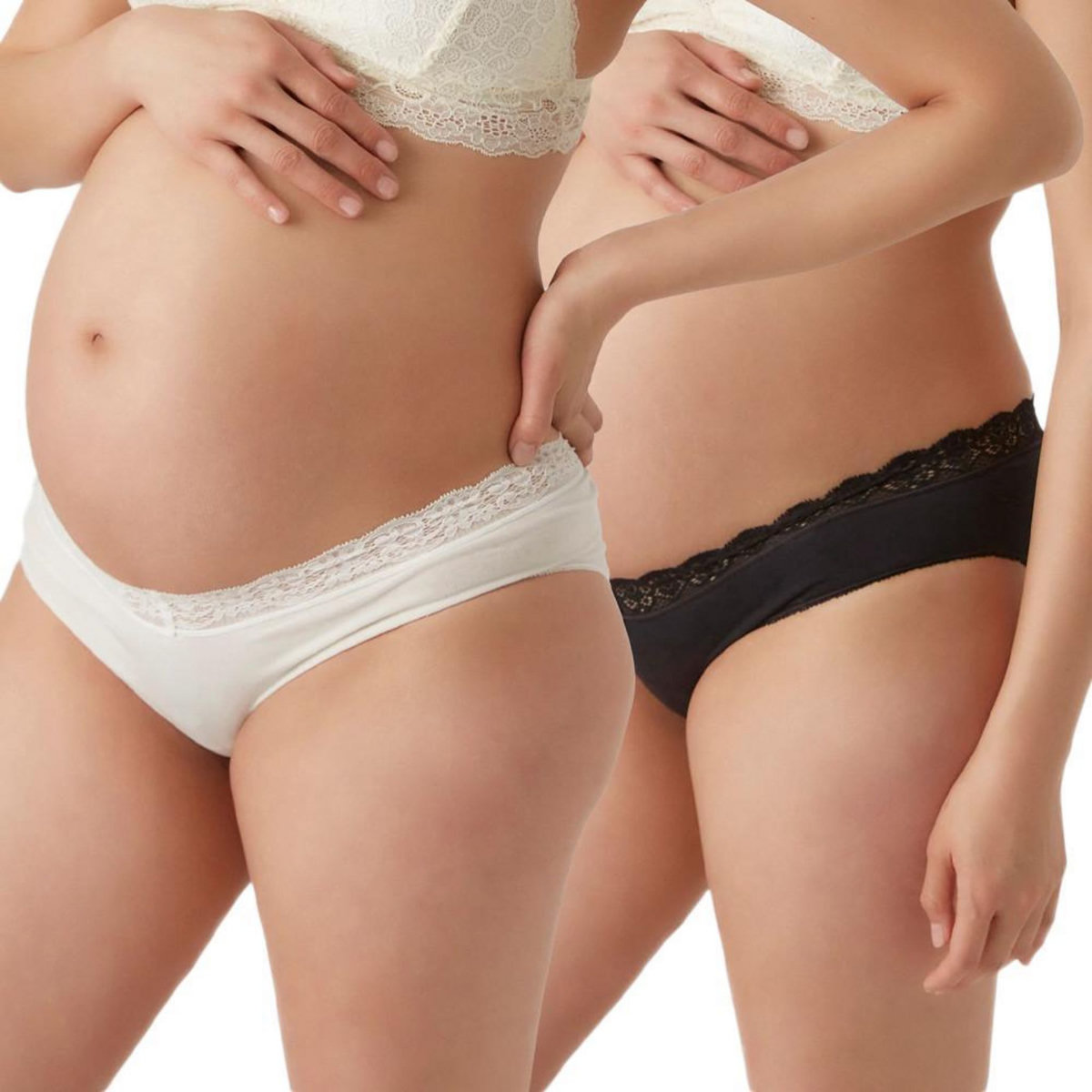 MAMALICIOUS x2 Culottes de Grossesse he/Noir Femme Mamalicious Panties