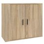 Voir la diapositive 2 : VIDAXL Buffet Chene sonoma 80x33x70 cm Bois d'ingenierie