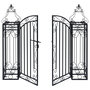 Voir la diapositive 3 : VIDAXL Portillon ornemental de jardin Fer forge 122x20,5x100 cm