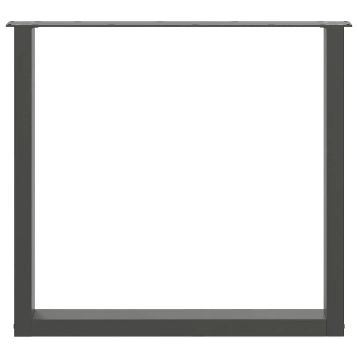 VIDAXL Pieds de table a manger forme de U 2 pcs 80x(72-73) cm acier