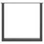 Voir la diapositive 5 : VIDAXL Pieds de table a manger forme de U 2 pcs 80x(72-73) cm acier