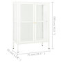Voir la diapositive 6 : VIDAXL Buffet Blanc 75x35x105 cm Acier et verre
