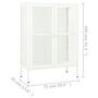 Voir la diapositive 6 : VIDAXL Buffet Blanc 75x35x105 cm Acier et verre