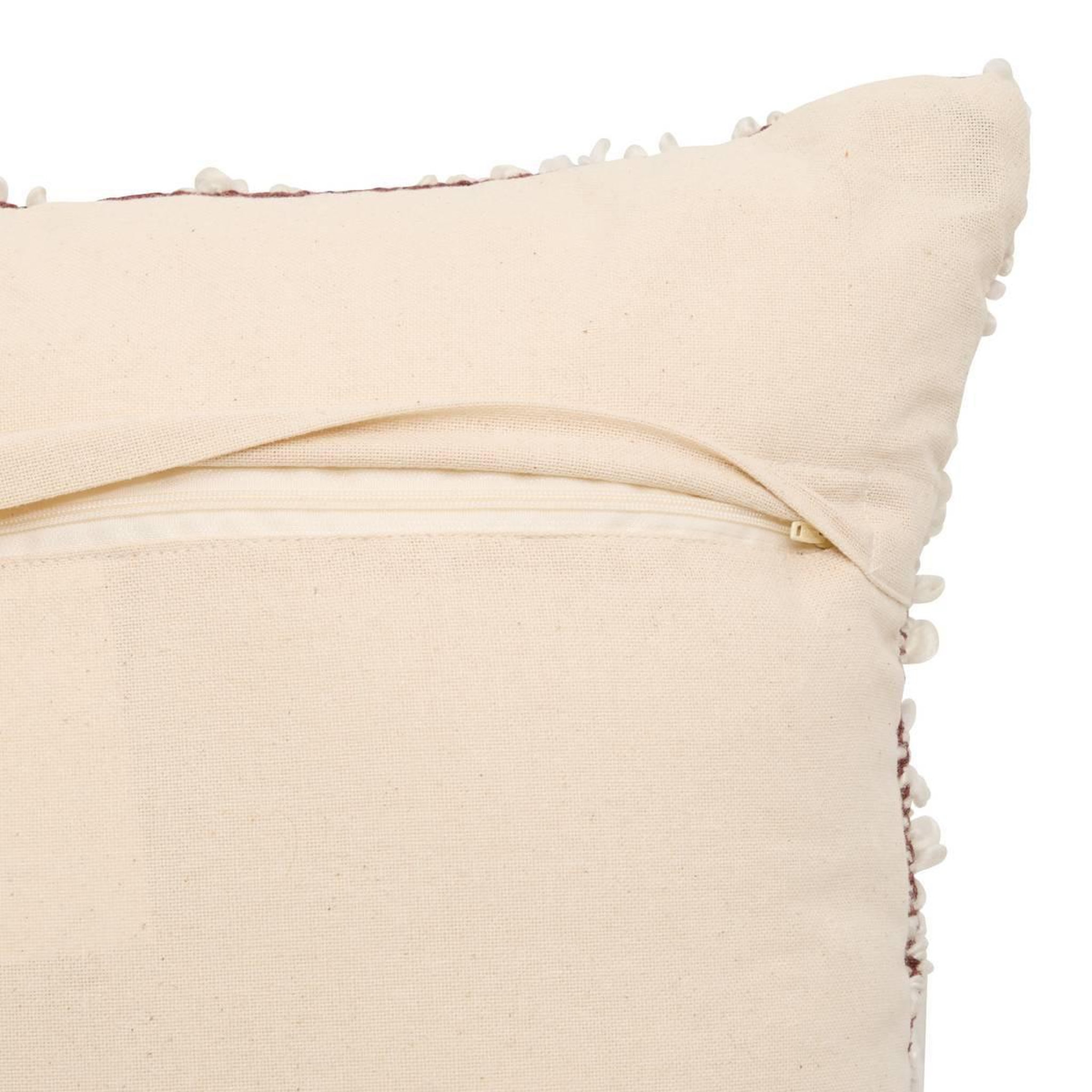 Voir la diapositive 3 : ATMOSPHERA Coussin déco bouclette  beryl  45x45cm marron tonka