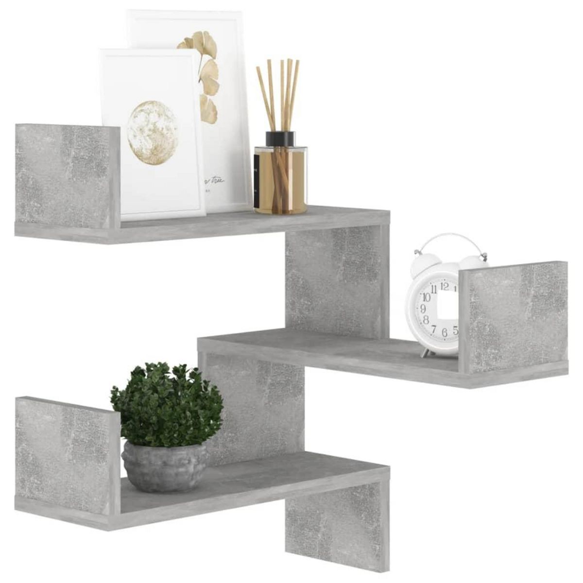 VIDAXL Etagere murale d'angle Gris beton 40x40x50 cm Bois d'ingenierie